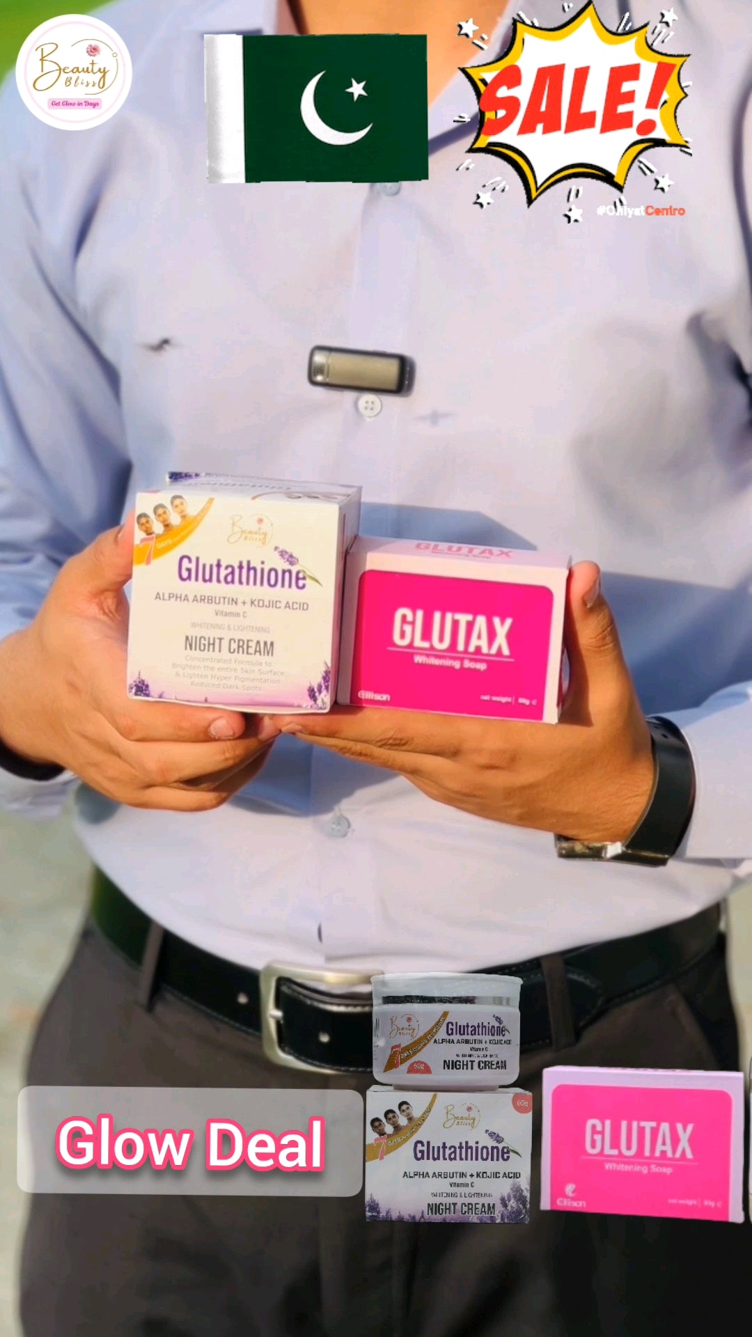 Glutathione Night Cream & Glutax Soap Deal